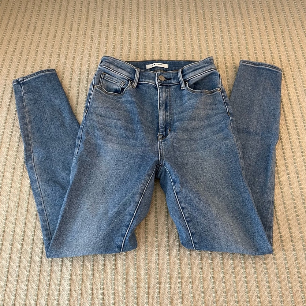 Pacsun - Super High Rise Jegging - Blue Jeans - Size: 26